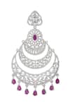 Shop_Nazaakat By Samara Singh_Pink American Diamond Earrings _Online_at_Aza_Fashions