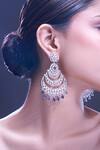 Shop_Nazaakat By Samara Singh_Blue American Diamond Earrings _Online_at_Aza_Fashions