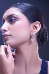 Nazaakat By Samara Singh Pink American Diamond Earrings Online at Aza Fashions Nazaakat By Samara Singh_Pink American Diamond Earrings _Online_at_Aza_Fashions