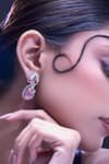 Shop Nazaakat By Samara Singh Pink American Diamond Earrings Online at Aza Fashions Shop_Nazaakat By Samara Singh_Pink American Diamond Earrings _Online_at_Aza_Fashions