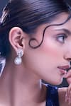 Buy_Nazaakat By Samara Singh_White American Diamond Earrings _at_Aza_Fashions