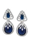 Shop Nazaakat By Samara Singh Blue American Diamond Earrings at Aza Fashions Shop_Nazaakat By Samara Singh_Blue American Diamond Earrings _at_Aza_Fashions
