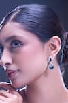 Nazaakat By Samara Singh Blue American Diamond Earrings at Aza Fashions Nazaakat By Samara Singh_Blue American Diamond Earrings _at_Aza_Fashions