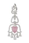 Buy_Nazaakat By Samara Singh_Pink American Diamond Earrings _Online_at_Aza_Fashions