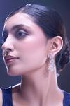 Nazaakat By Samara Singh_Pink American Diamond Earrings _at_Aza_Fashions