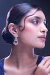 Buy_Samyukta Singhania_Red Ruby American Diamond Earrings _at_Aza_Fashions
