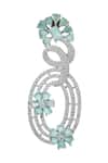 Shop_Nazaakat By Samara Singh_Aqua American Diamond Earrings _Online_at_Aza_Fashions