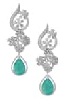 Shop Nazaakat By Samara Singh Aqua American Diamond Earrings at Aza Fashions Shop_Nazaakat By Samara Singh_Aqua American Diamond Earrings _at_Aza_Fashions