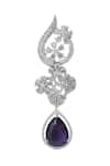 Buy_Nazaakat By Samara Singh_Purple Violet American Diamond Earrings _Online_at_Aza_Fashions