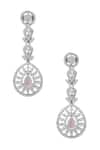 Shop_Nazaakat By Samara Singh_Pink American Diamond Earrings _at_Aza_Fashions