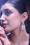 Buy_Nazaakat By Samara Singh_Green American Diamond Earrings _Online_at_Aza_Fashions