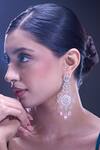 Buy_Nazaakat By Samara Singh_Pink American Diamond Earrings _at_Aza_Fashions