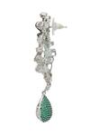 Nazaakat By Samara Singh_Green American Diamond Earrings _Online_at_Aza_Fashions