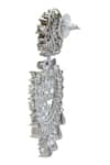 Samyukta Singhania_White American Diamond Earrings _Online_at_Aza_Fashions