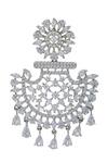 Samyukta Singhania_White American Diamond Earrings _at_Aza_Fashions