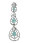 Buy_Nazaakat By Samara Singh_Aqua American Diamond Earrings _Online_at_Aza_Fashions