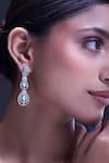 Shop_Nazaakat By Samara Singh_Aqua American Diamond Earrings _Online_at_Aza_Fashions