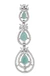 Buy_Nazaakat By Samara Singh_Aqua American Diamond Earrings _Online_at_Aza_Fashions