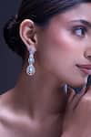 Shop_Nazaakat By Samara Singh_Aqua American Diamond Earrings _Online_at_Aza_Fashions