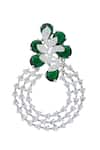 Buy_Nazaakat By Samara Singh_Green American Diamond Earrings _Online_at_Aza_Fashions