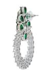 Shop_Nazaakat By Samara Singh_Green American Diamond Earrings _Online_at_Aza_Fashions