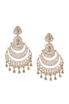 Shop Nazaakat By Samara Singh Aqua American Diamond Earrings at Aza Fashions Shop_Nazaakat By Samara Singh_Aqua American Diamond Earrings _at_Aza_Fashions