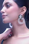 Shop_Nazaakat By Samara Singh_Green American Diamond Earrings _Online_at_Aza_Fashions