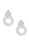 Shop_Nazaakat By Samara Singh_White American Diamond Earrings _at_Aza_Fashions