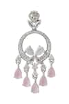 Buy_Nazaakat By Samara Singh_Pink American Diamond Earrings _Online_at_Aza_Fashions