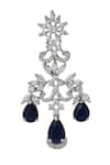 Buy_Nazaakat By Samara Singh_Blue Imitation Diamonds American Necklace And Earring Set _Online_at_Aza_Fashions