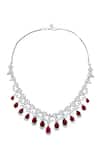 Buy Nazaakat By Samara Singh Red Imitation Diamonds Ruby American Necklace And Earring Set Online at Aza Fashions Buy_Nazaakat By Samara Singh_Red Imitation Diamonds Ruby American Necklace And Earring Set _Online_at_Aza_Fashions