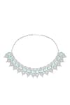 Buy_Nazaakat By Samara Singh_Aqua American Diamond Necklace Set _Online_at_Aza_Fashions