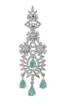 Buy_Samyukta Singhania_Aqua Brass Necklace And Earring Set _Online_at_Aza_Fashions