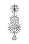 Shop_Samyukta Singhania_Green American Diamond Necklace And Earring Set _Online_at_Aza_Fashions
