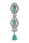 Shop_Nazaakat By Samara Singh_Aqua American Diamond Jewelry Set _Online_at_Aza_Fashions