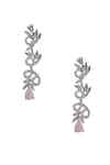 Nazaakat By Samara Singh_Pink Stones American Diamond Necklace And Earrings Set _Online_at_Aza_Fashions
