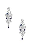 Buy_Nazaakat By Samara Singh_Blue Brass American Diamond Jewelry Set _Online_at_Aza_Fashions