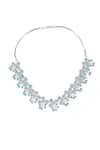 Buy_Nazaakat By Samara Singh_Aqua American Diamond Necklace And Earrings _Online_at_Aza_Fashions