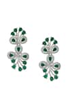 Shop_Nazaakat By Samara Singh_Green Brass American Diamond Jewelry Set _Online_at_Aza_Fashions