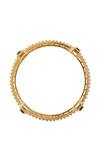 Nazaakat By Samara Singh_Gold Plated Diamonds, Stones And Green American Bangles _Online_at_Aza_Fashions