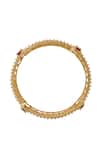 Buy_Nazaakat By Samara Singh_Red Gold And Ruby American Diamond Bangles _Online_at_Aza_Fashions