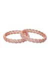 Buy_Nazaakat By Samara Singh_Rose Gold American Diamond Bangles _Online_at_Aza_Fashions