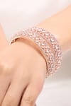 Samyukta Singhania_Rose Gold Diamonds American Bangles Set _Online_at_Aza_Fashions