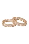 Buy_Nazaakat By Samara Singh_Gold Plated Imitation Diamonds And White American Bangles Set _Online_at_Aza_Fashions