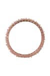 Nazaakat By Samara Singh_Rose Gold Imitation Diamonds American Bangle Set _Online_at_Aza_Fashions