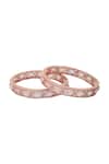 Buy_Nazaakat By Samara Singh_Rose Gold Imitation Diamonds American Bangle Set _Online_at_Aza_Fashions