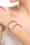 Buy_Nazaakat By Samara Singh_Rose Gold Imitation Diamonds American Bangle Set _at_Aza_Fashions