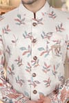 Arihant Rai Sinha_Cream Silk, Polyester, Viscose Embroidery, Sequins Multi Color Sherwani Set _Online_at_Aza_Fashions