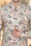 Arihant Rai Sinha_Cream Silk, Polyester, Viscose Embroidery, Multi Color Sherwani And White Pant Set _Online_at_Aza_Fashions