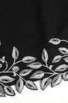 Buy_Pooja Peshoria_Black Georgette, Satin Sequins, Embroidery Square Neck Hand Kurta Set 